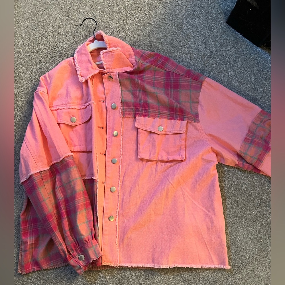 Pink Lily Long Sleeved Shacket L